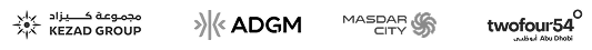 ADGM, Masdar City, KEZAD and twofour54 free zone logos