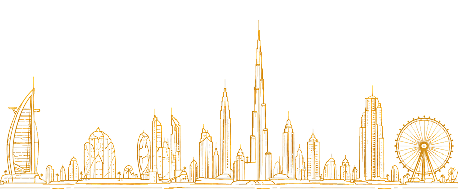 Dubai skyline illustration