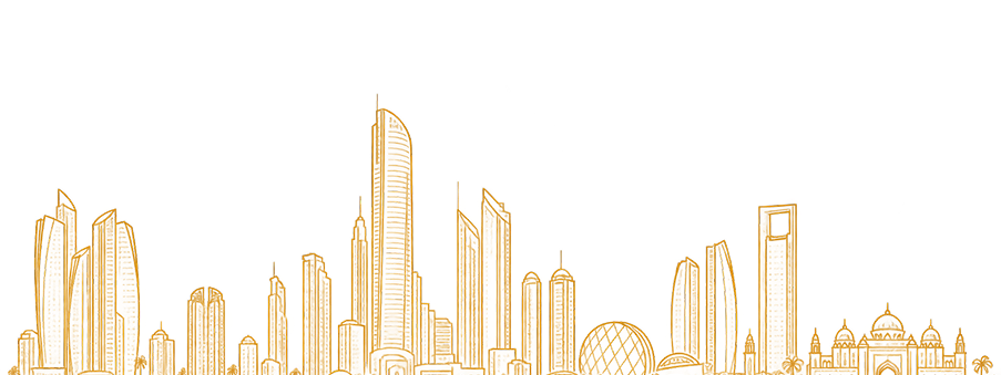 Abu Dhabi skyline illustration