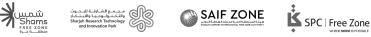 SAIF Zone, Hamriyah, Shams and SPC free zone logos