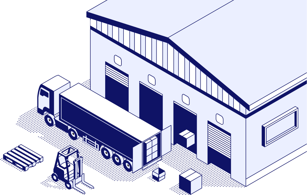 Inventory moving into an Amazon fulfilment centre warehouse
